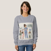 Sweatshirt Maman l'infirmière (Devant entier)
