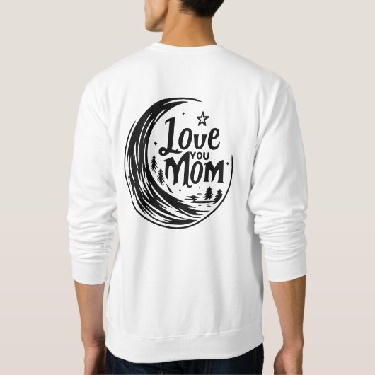 Sweatshirt Maman Lune Amour (Dos)