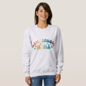 Sweatshirt Maman maman de l'école familiale Retro (Devant entier)
