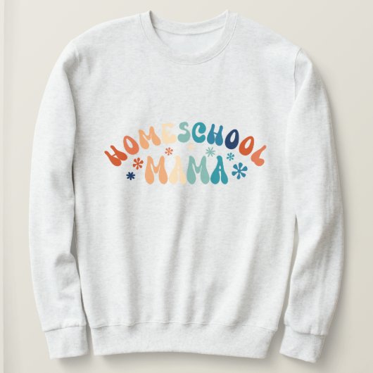 Sweatshirt Maman maman de l'école familiale Retro (Design devant)