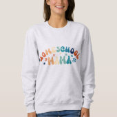 Sweatshirt Maman maman de l'école familiale Retro (Devant)