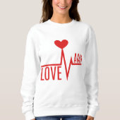 Sweatshirt maman maman maman amour pouls coeur (Devant)