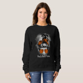 Sweatshirt Maman Messy Bun Fier Mama Basketball Sun (Devant entier)