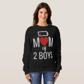 Sweatshirt Maman Of 2 Boys Anniversaire frères jumeaux Fête d (Devant entier)
