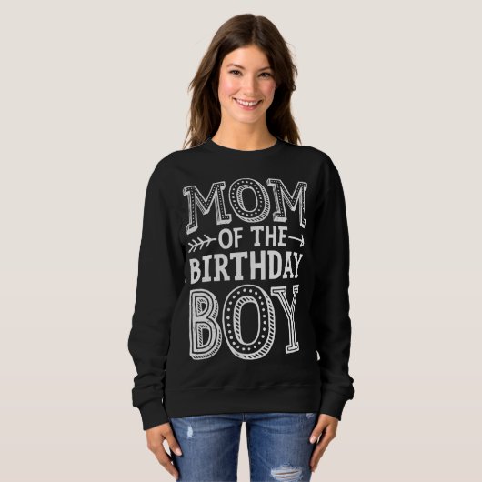 Sweatshirt Maman of the Birthday Boy Funny Mother Mama Family (Devant entier)
