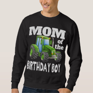 Sweatshirt Maman of the Birthday Boy Kids Farm Tractor ID de