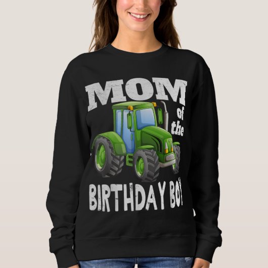Sweatshirt Maman of the Birthday Boy Kids Farm Tractor ID de  (Devant)