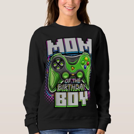 Sweatshirt Maman of the Birthday Boy Matching Video Game Birt (Devant)