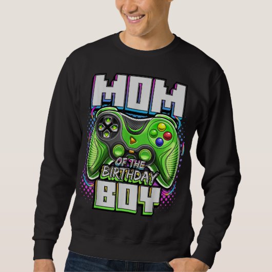 Sweatshirt Maman of the Birthday Boy Matching Video Game Birt (Devant)
