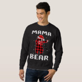 Sweatshirt Maman Ours Dabbing Pajama de Noël avec chapeau de  (Devant entier)