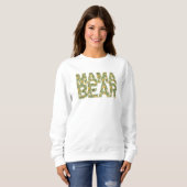Sweatshirt Maman Ourse Jonquille Floral et Féroce (Devant entier)