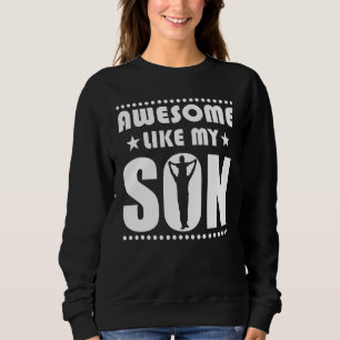 Sweatshirt Maman Papa Cite Awesome Comme Mon Fils Joyeux Père