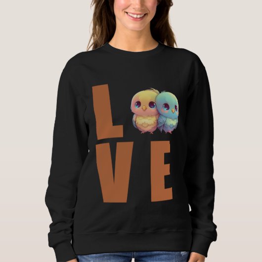 Sweatshirt Maman Perruche Amour Perruche Oiseau 1 (Devant)