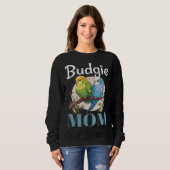 Sweatshirt Maman Perruche Perruche Ondulée Oiseau 94 (Devant entier)