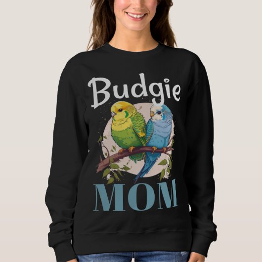 Sweatshirt Maman Perruche Perruche Ondulée Oiseau 94 (Devant)