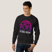 Sweatshirt Maman Pitbull Rétro 80s Chien Pitbull 1 (Devant entier)