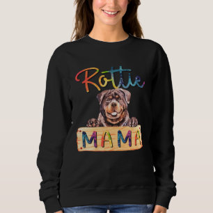 Sweatshirt Maman Rottweiler colorée Rottie Maman Chienne