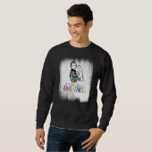 Sweatshirt Maman Sensibilisation sur l'autisme non cassable (Devant entier)