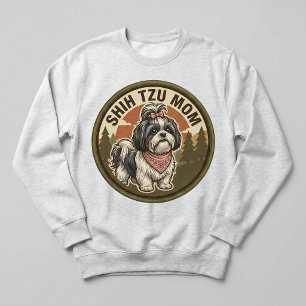 Sweatshirt Maman Shih Tzu Crewneck Cadeau pour maman de chien