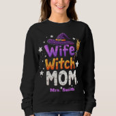 Sweatshirt Maman sorcière d'Halloween (Devant)