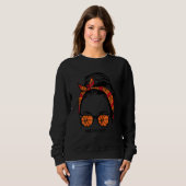 Sweatshirt Maman Vie En Basketball Messy Bun Lunettes de sole (Devant entier)