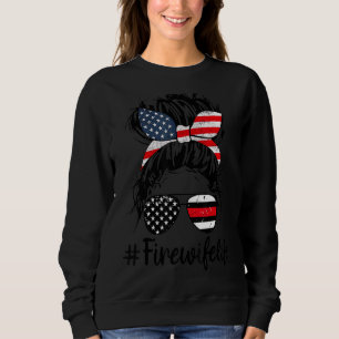Sweatshirt Maman Vie Et Pompier Femme Pompier Patriotique Ame