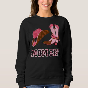 Sweatshirt Maman Vie Femme Mignonne Pays Fille Bottes Bling