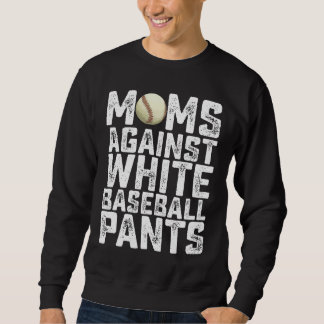 Sweatshirt Mamans contre les pantalons de baseball blancs pou