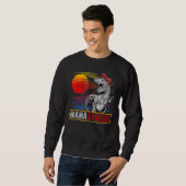Sweatshirt Mamasaurus Rex Dinosaur Retro Sunset fête des mère (Devant entier)