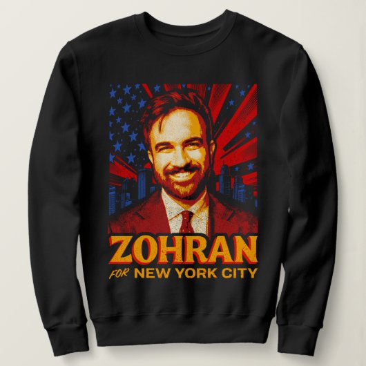 Sweatshirt Mamdani for New York City Mayor 2025 (Design devant)