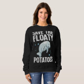 Sweatshirt Manate Designs For Men Femmes Floaty Potato Sea Co (Devant entier)