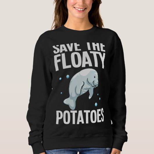 Sweatshirt Manate Designs For Men Femmes Floaty Potato Sea Co (Devant)