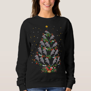 Sweatshirt Manatee Noël Arbre Cadeau Santa Hat Manatee Noël