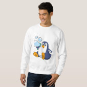 Sweatshirt Manchot avec bulles de savon.PNG (Devant entier)