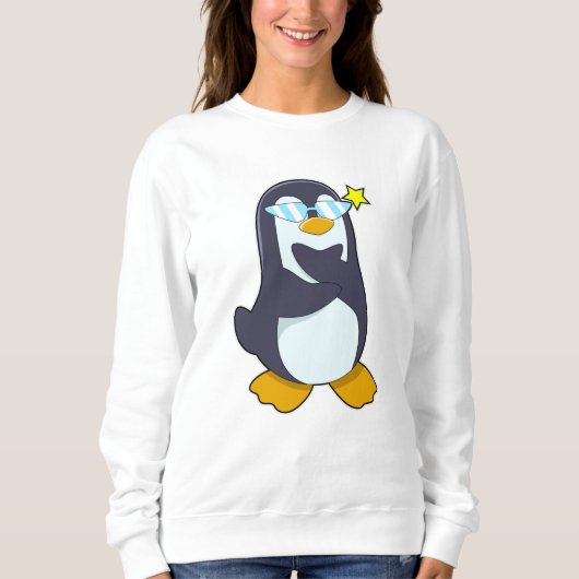 Sweatshirt Manchot avec Lunettes de Soleil (Devant)