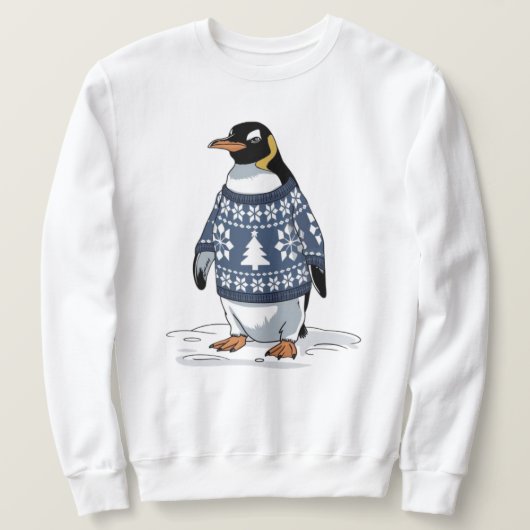 Sweatshirt Manchot de Noël (Design devant)
