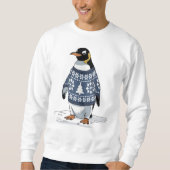 Sweatshirt Manchot de Noël (Devant)