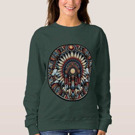 Sweatshirt Mandala amérindienne (Devant)