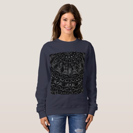 Sweatshirt Mandala Charcharbon (Devant entier)