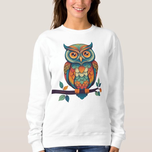 Sweatshirt Mandala Chouette (Devant)