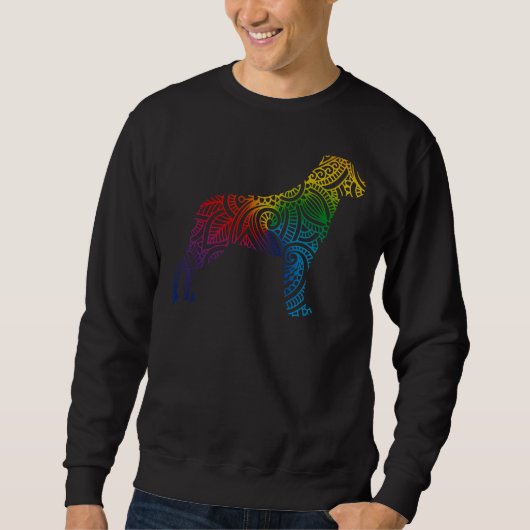 Sweatshirt Mandala couleur Rottweiler (Devant)