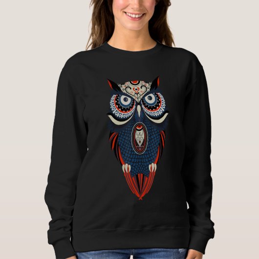 Sweatshirt Mandala de hiboux (Devant)