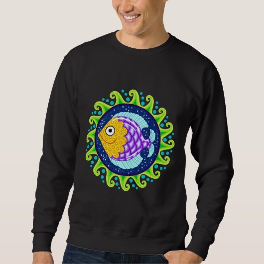 Sweatshirt Mandala de poisson (Devant)