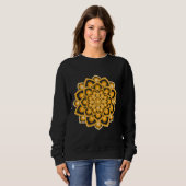 Sweatshirt Mandala Fleur Orange (Devant entier)