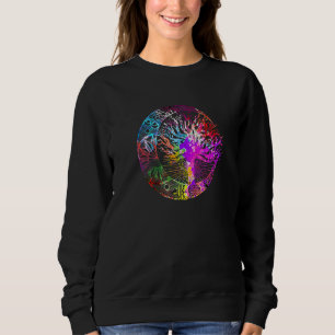 Sweatshirt Mandala Moon Chakra Tree Life Motivation Positi