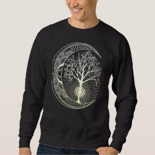 Sweatshirt Mandala Moon Tree Of Life Tattoo Style