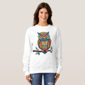 Sweatshirt Mandala Owl (Devant entier)