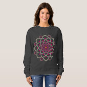 Sweatshirt Mandala rose simple (Devant entier)