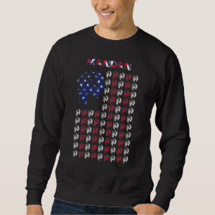 Sweatshirt Mandan Amérindien Chef Usa Drapeau 4e J