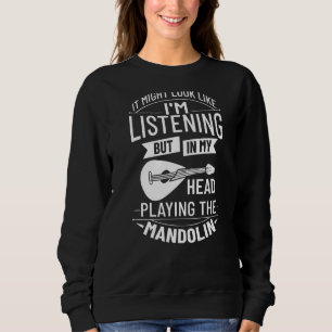 Sweatshirt Mandolin Instrument Music Player Débutant Leçon